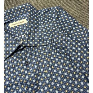International Laundry Shirt Mens 2XL Blue Geometric Long Sleeve Button Front